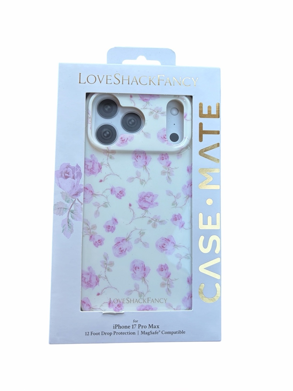 LoveShackFancy x Target – Case-Mate Ribbon Rosa Flora iPhone 17 Pro Max Case wit